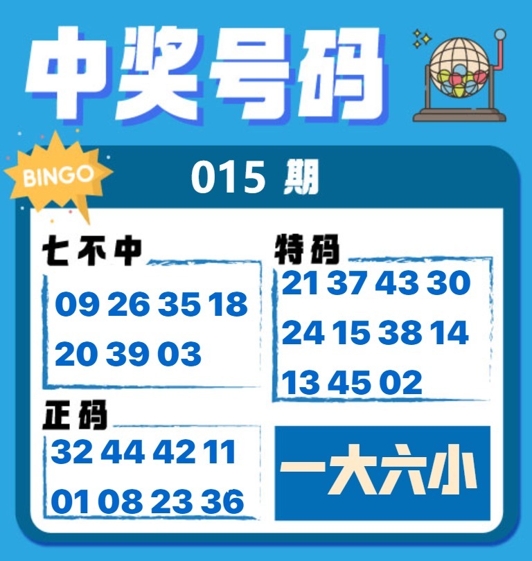015期中奖号码[图]